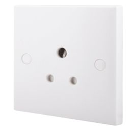 British General 900 Series 5A 1-Gang Unswitched Round Pin Plug Socket White