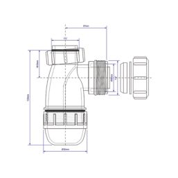 McAlpine  Basin Bottle Trap White 32mm