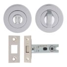 Smith & Locke Polished Chrome Mortice Latch & Thumbturn Set 76mm Case - 57mm Backset