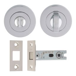 Smith & Locke Polished Chrome Mortice Latch & Thumbturn Set 76mm Case - 57mm Backset