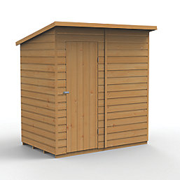 Forest  6' x 4' (Nominal) Pent Shiplap T&G Timber Shed with Assembly