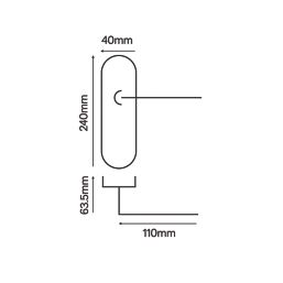 Smith & Locke Bigbury Fire Rated Latch Long Lever Door Handles Pair Polished Chrome