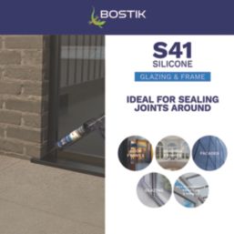 Bostik  Window & Door Frame Silicone Sealant Anthracite 310ml