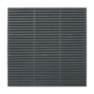 Forest  Double-Slatted  Fence Panels Anthracite Grey 6' x 6' Pack of 3