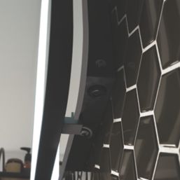 Sensio Aspect Rectangular Bathroom Mirror Matt Black With 285 - 459lm LED Light 700mm x 500mm