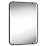 Sensio Aspect Rectangular Bathroom Mirror Matt Black With 2967lm LED Light 700mm x 500mm