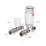 Towelrads  15mm x 1/2" White Straight Modern Thermostatic Radiator Valve & Lockshield