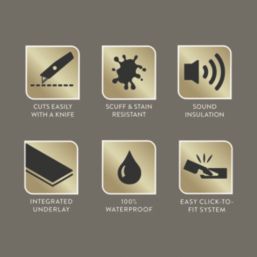 Kraus Epping Golden Brown Wood-Effect LVT Flooring 2.75m²