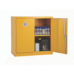 Barton  1-Shelf Hazardous Substance Cabinet Yellow 915mm x 457mm x 915mm