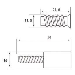 Smith & Locke  49mm Sash Stops Satin Chrome 2 Pack