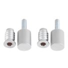 Smith & Locke  49mm Sash Stops Satin Chrome 2 Pack