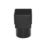 FloPlast  Square to Round Rainwater Downpipe Connector Black 65mm