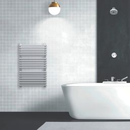 Towelrads 800mm x 400mm 1696BTU Silver Flat Designer Towel Radiator