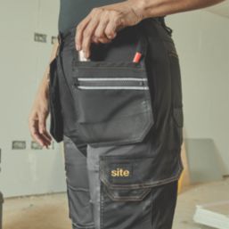 Site Kilani Womens Stretch Trousers Black / Grey Size 16 28" L