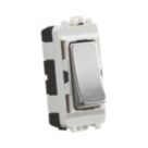 Knightsbridge  20AX 2-Way Grid Retractive Switch Module 'Press' Polished Chrome
