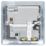 British General Nexus Metal 13A 1-Gang SP Switched Socket + 2.1A 10.5W 2-Outlet Type A USB Charger Polished Chrome with White Inserts
