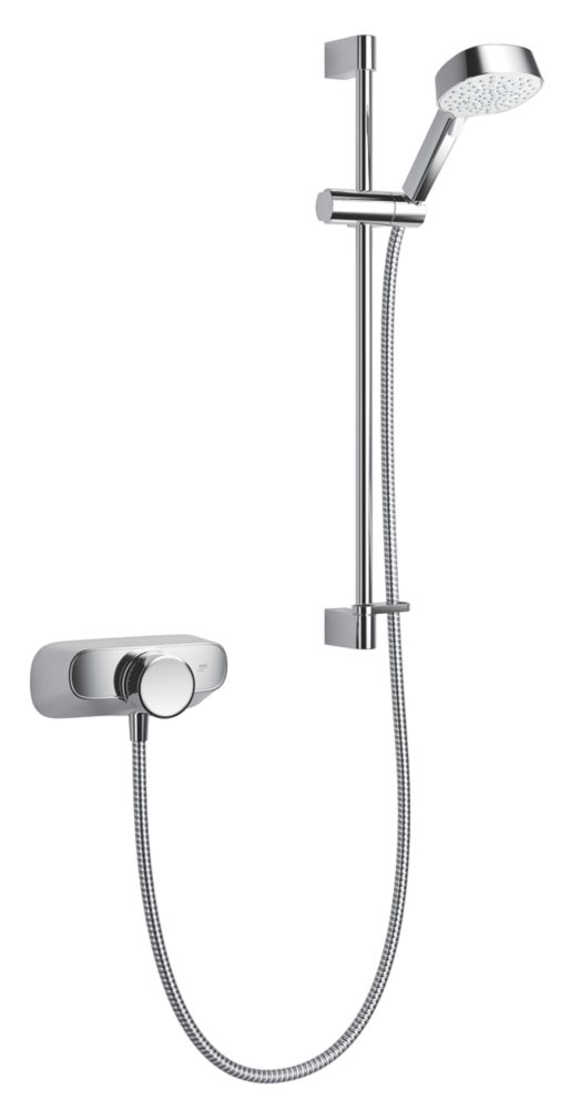 Mira Form RearFed Exposed Chrome Thermostatic Mixer Shower Screwfix