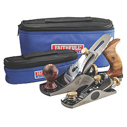 Faithfull Smoothing & Block Plane with Carry Bags 2 Pack