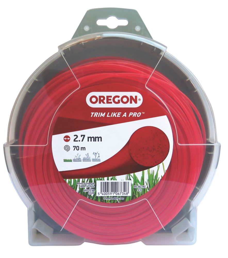 Oregon Red Trimmer Line 2.7mm x 70m Screwfix