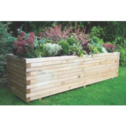 Forest Lomello Rectangular Garden Planter Natural Timber 500mm x 1800mm x 482mm