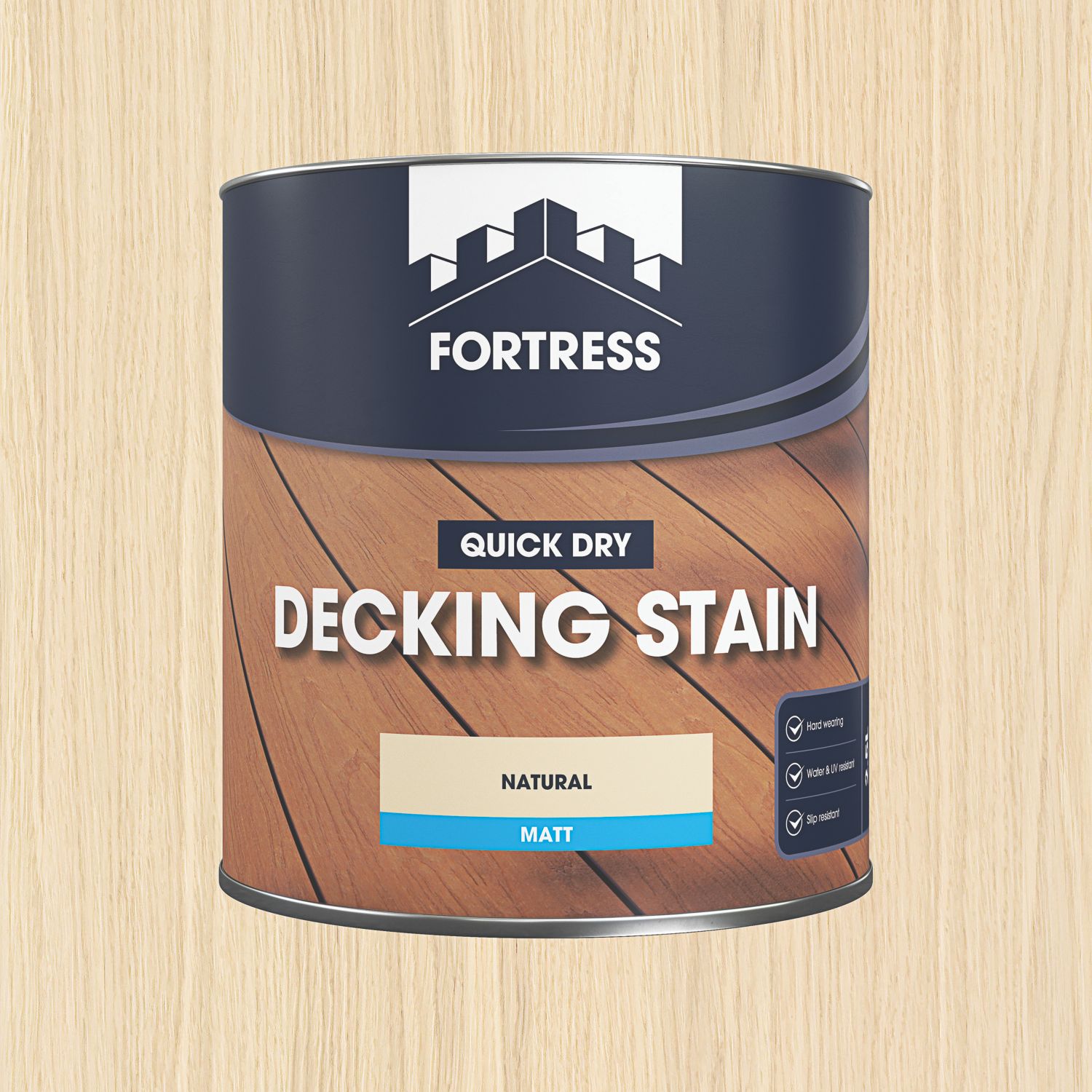 Fortress 2.5Ltr Clear Anti Slip Decking Stain (913PC)