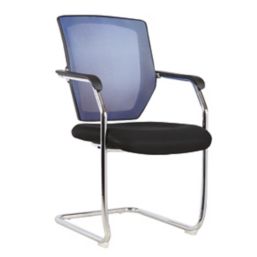 Nautilus Designs Nexus Medium Back Cantilever/Visitor Chair Blue