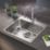 Swirl  1 Bowl Stainless Steel Kitchen Sink Grey 560mm x 520mm