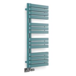 Terma 1110mm x 500mm 2605BTU Teal Flat Designer Towel Radiator