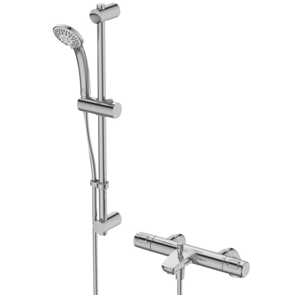 Ideal Standard Ceratherm Wall-Mounted Bath Shower Mixer Chrome - Screwfix