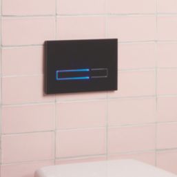 Battery-Powered Dual-Flush Contactless Plate Black