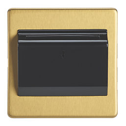 Contactum Lyric 10AX Key Card Switch Brushed Brass