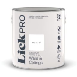 LickPro  2.5Ltr White 07 Vinyl Matt Emulsion  Paint