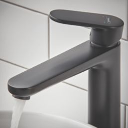 Hansgrohe Vernis Blend 190 Matt Black 250mm Standard Lever Mono Basin Mixer Tap