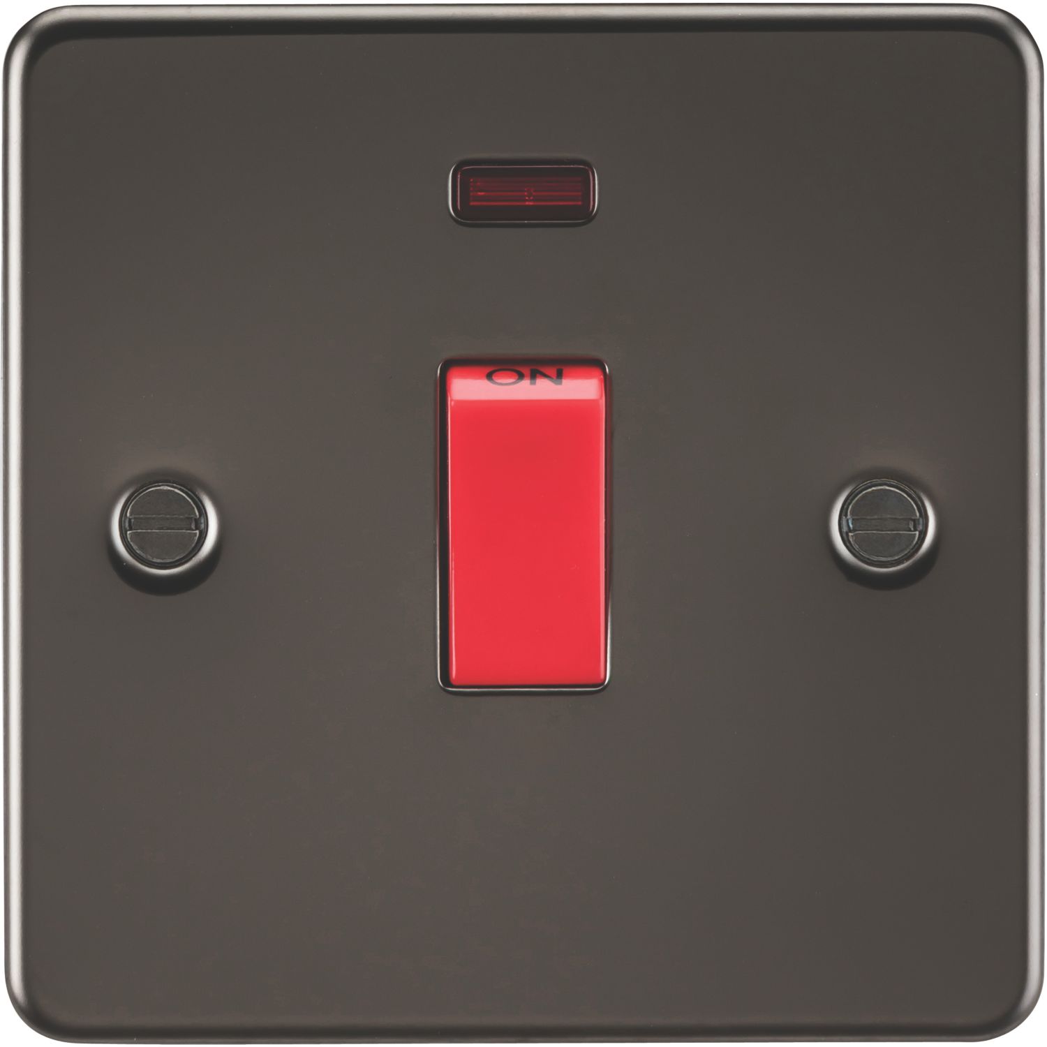 Knightsbridge 45A 1-Gang DP Control Switch Gunmetal with LED (913VR)