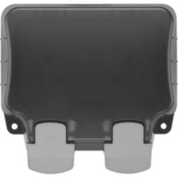 British General Storm IP66 13A 2-Gang Weatherproof Outdoor Unswitched Socket