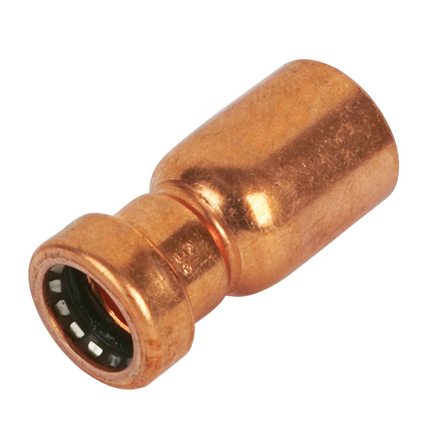 Tectite Sprint Copper PushFit Fitting Reducer F 15mm x M 22mm Screwfix