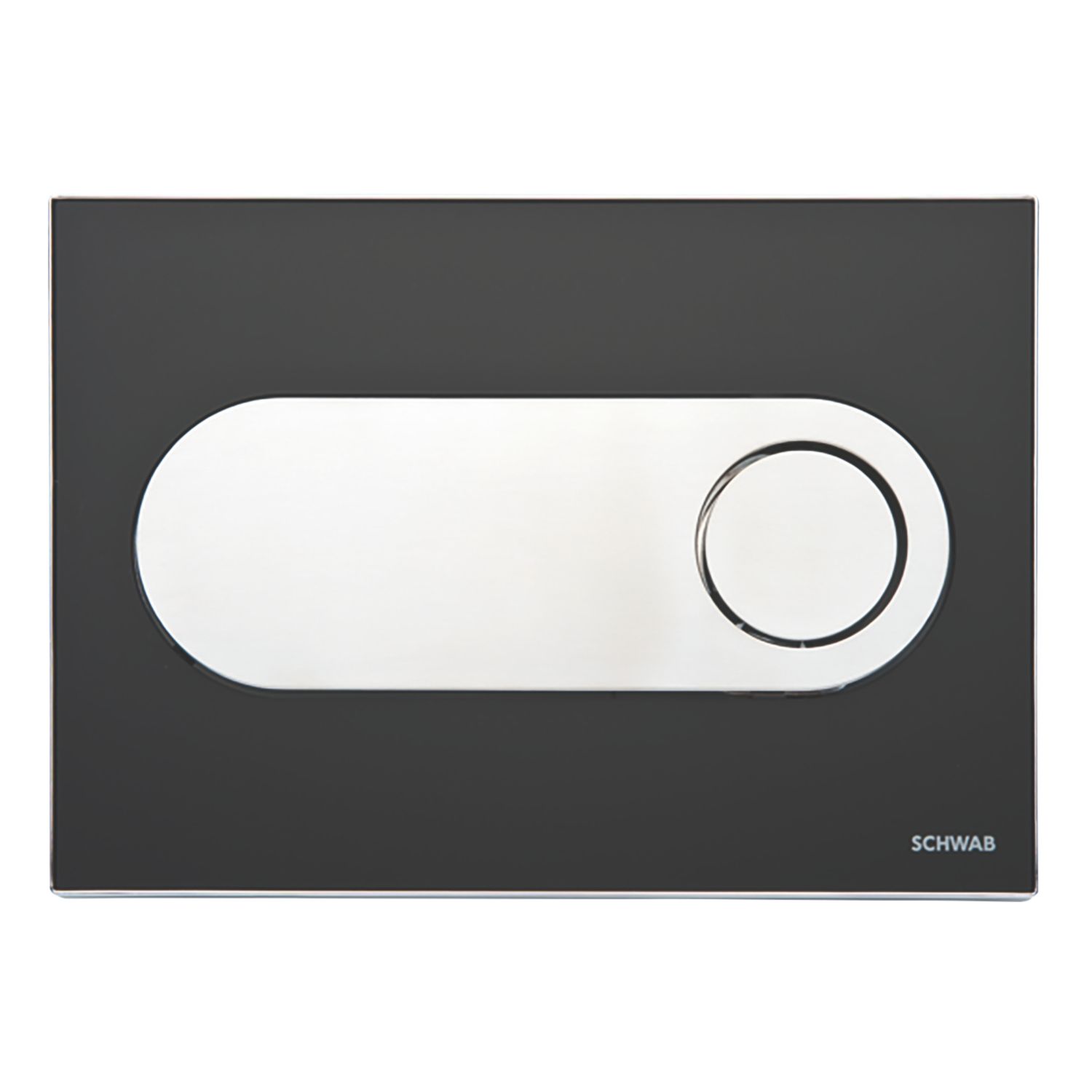 Fluidmaster Schwab Circle 385302 Dual-Flush Flushing Plate Transparent Black (9149X)