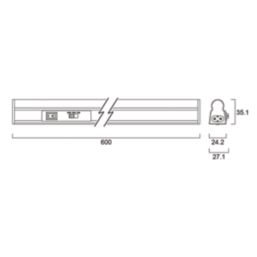 Sylvania Sylpipe Single 3ft LED Linkable Batten 11W 1470lm 220-240V