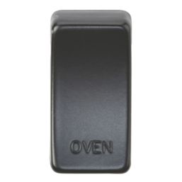 Knightsbridge 'OVEN' Switch Cover Matt Black