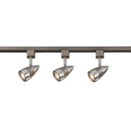 Knightsbridge  1-Circuit Track Lighting Kit 1m Brushed Chrome