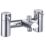 ETAL Juke Polished Chrome 112mm Deck Mounted Dual Control Manual Shower Mixer Tap