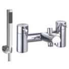 ETAL Juke Polished Chrome 112mm Deck Mounted Dual Control Manual Shower Mixer Tap