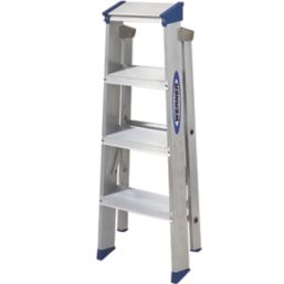 Werner Aluminium 0.85m 4 Step Swingback A Frame Step Ladder