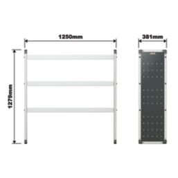Van Guard  Universal Trade Van Racking Unit (3 Straight Shelves) 1250mm x 381mm x 1279mm