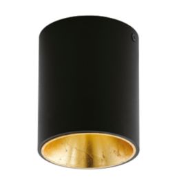 Eglo Polasso LED Ceiling Light Black / Gold 3.3W 340lm