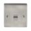 British General Nexus Metal Master Telephone Socket Brushed Iridium