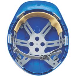 JSP EVO2 Mid Peak Slip-Ratchet Vented Safety Helmet Blue - Screwfix