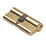 Union 6-Pin Euro Cylinder Lock 35-45 (80mm) Brass