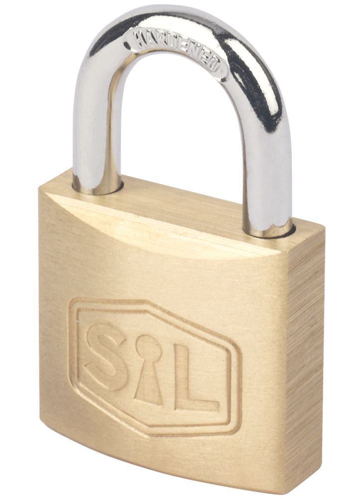 Brass Padlock 30 mm with brass cylinder and hardened steel shackle