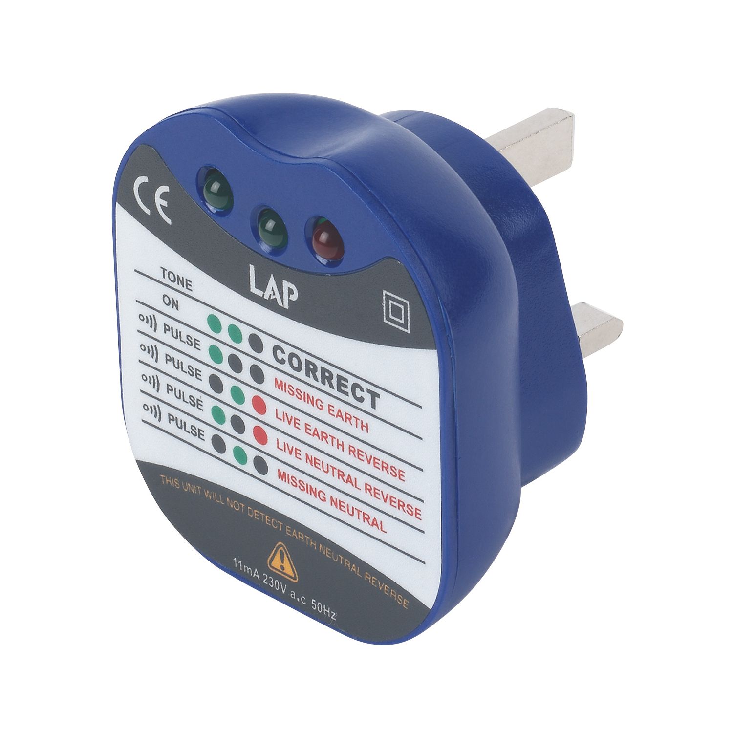 LAP 16A Socket Tester 230V AC (91596)